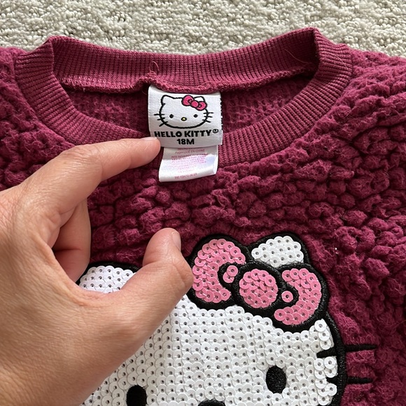 Hello Kitty Sequined Bow Sweatshirt Legging Matching Set | 18 months - Picture 2 of 3
